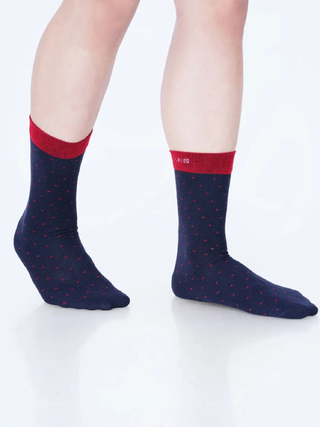Premium cotton socks cushion socks navy blue socks dress socks formal socks navy blue office socks soft luxury bed socks red polka dots style stylish design
